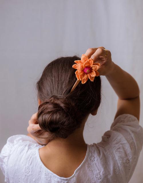 Hairstick ~  Orange Camelia