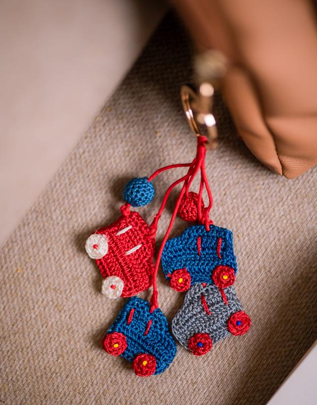 Boho Bag Charm ~ Lal-Neeli Motorcar