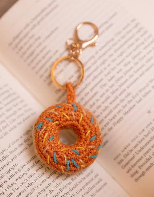 Boho Bag Charm ~ orange Doughnut