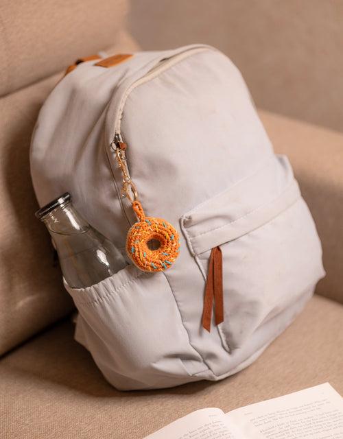 Boho Bag Charm ~ orange Doughnut