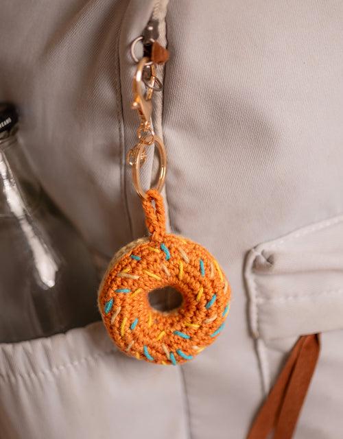 Boho Bag Charm ~ orange Doughnut