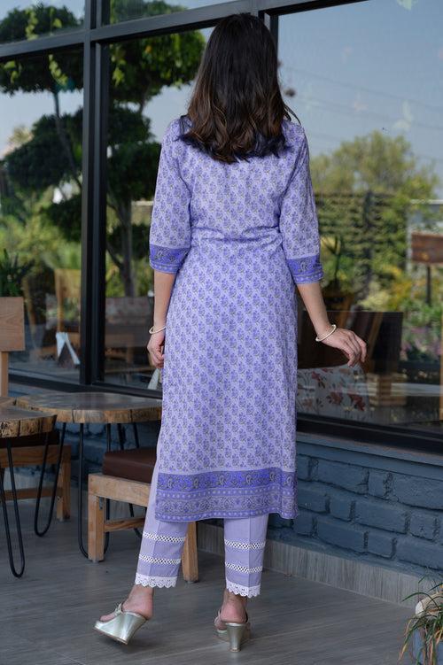 Amrita Purple Kurta Set