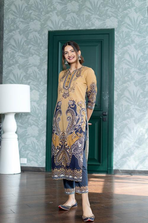 Maya Beige Kurta Set