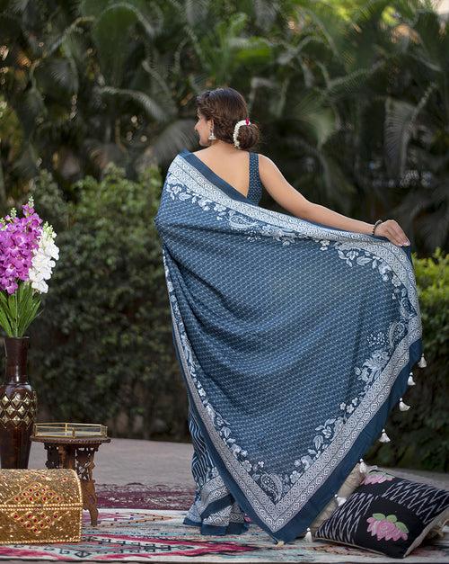 Ishi Blue Saree