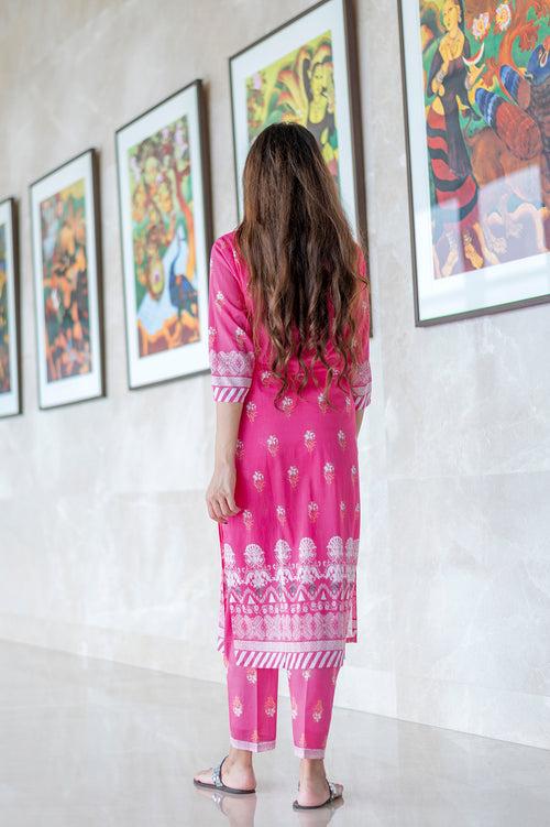 Aditi Fushia Suit Set