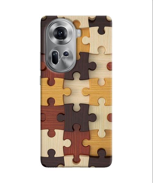 Wooden puzzle Oppo Reno11 Back Cover