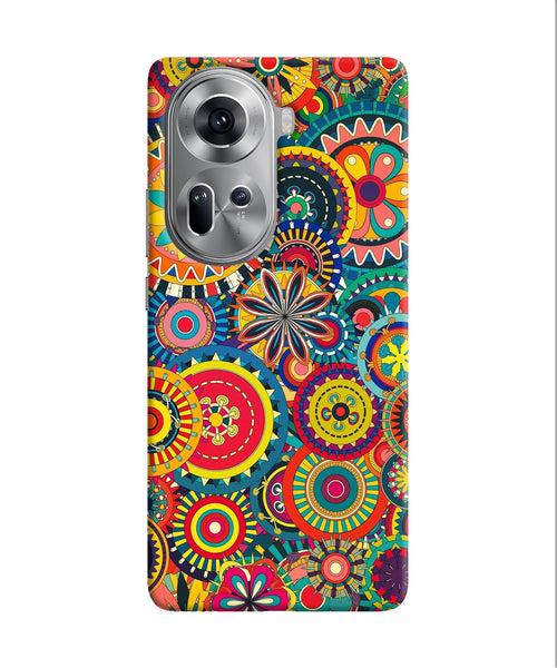Colorful circle pattern Oppo Reno11 Back Cover
