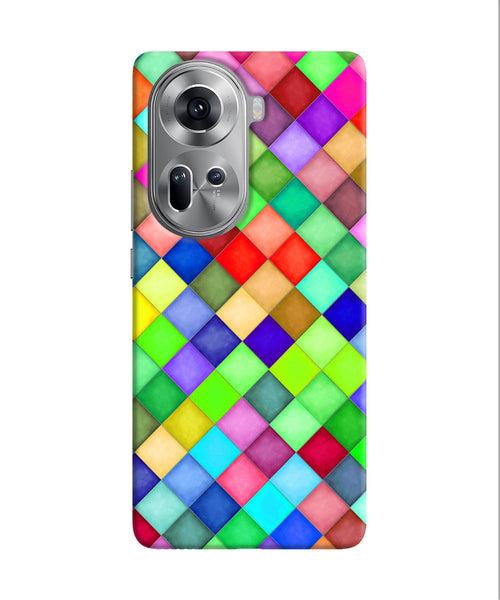 Abstract colorful squares Oppo Reno11 Back Cover