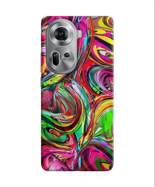 Abstract colorful ink Oppo Reno11 Back Cover