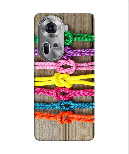 Colorful shoelace Oppo Reno11 Back Cover