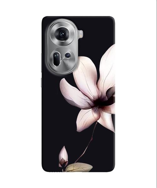 Flower white Oppo Reno11 Back Cover