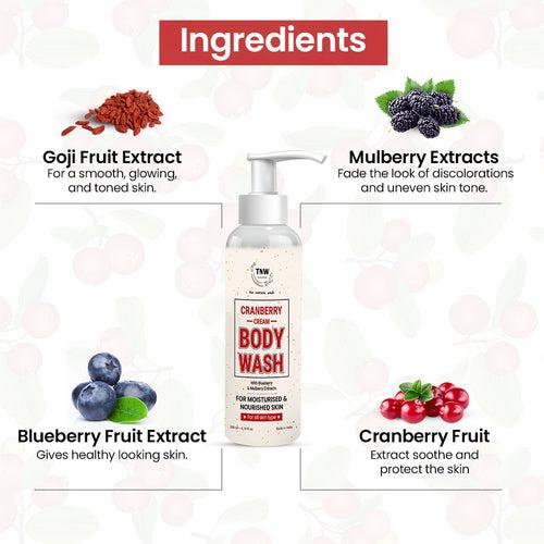 Cranberry Cream Body Wash For skin brightening & skin nourishment .