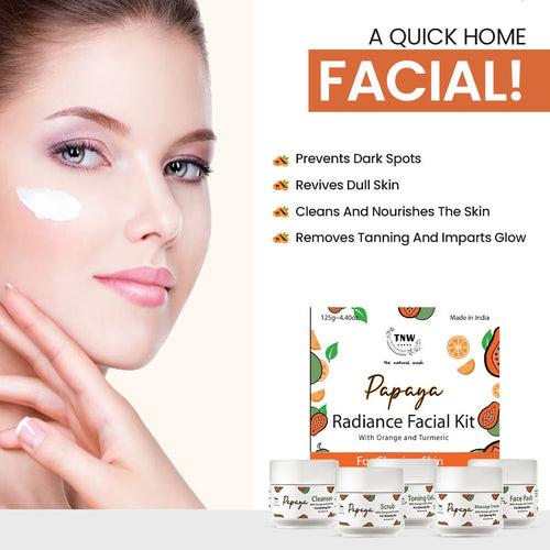 5 Time Use Papaya Facial Kit for Radiant & Glowing Skin .