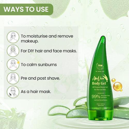 Aloe Vera Body Gel for Nourishment and Soothing Skin Irritations