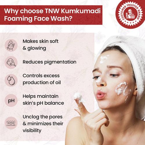 Kumkumadi Foaming Face Wash for Glowing Skin.
