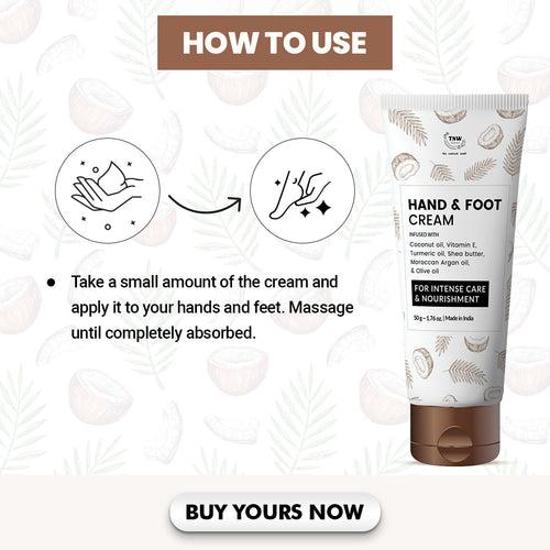 Hand and Foot Cream for Nourished Hand & Feet  ( Non-Sticky and Quick Absorbing ).