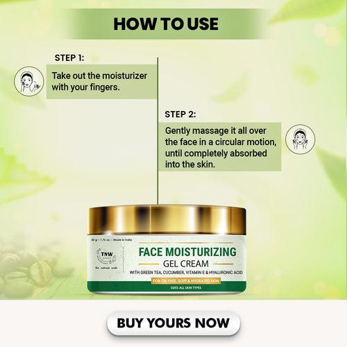 Face Moisturizing Gel Cream (Non-Sticky & Non-Greasy Formula Suitable for All Skin Types).