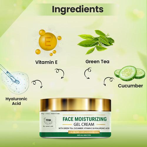 Face Moisturizing Gel Cream (Non-Sticky & Non-Greasy Formula Suitable for All Skin Types).