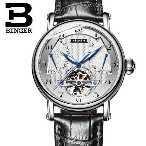 Binger Swiss Super Luxury Tourbillon Mechanical Watch Men B 1172