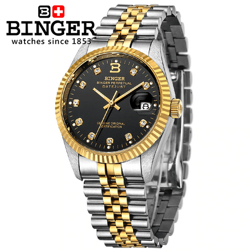 Binger Swiss Striped Mechanical Women's Watch B 552 F