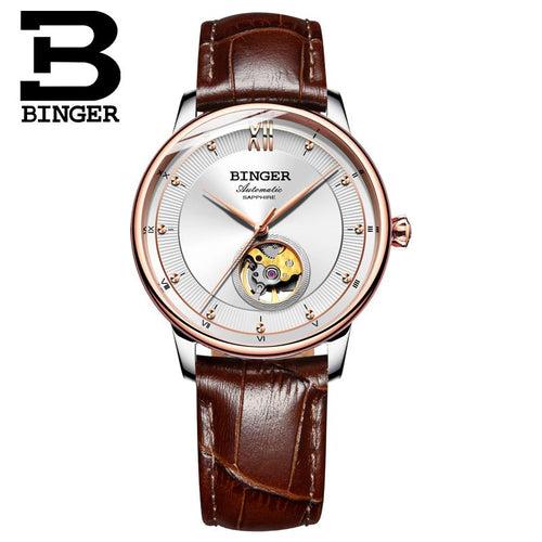 Binger Swiss Ultra thin Super Luxury Tourbillon Men Watch B 1108