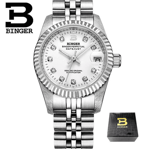 Binger Swiss Striped Mechanical Women's Watch B 552 F