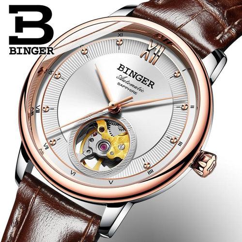 Binger Swiss Ultra thin Super Luxury Tourbillon Men Watch B 1108