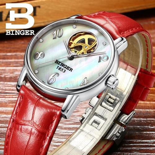 Binger Swiss Tourbillon Mechanical Women Watch B 553