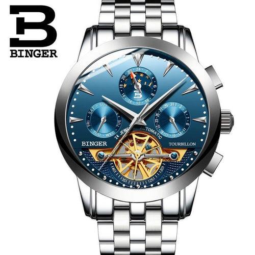 Binger Swiss Turbo Tourbillon Mechanical Watch B 1188