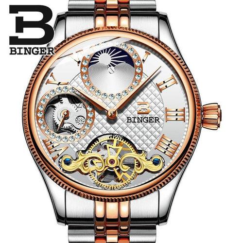 Binger Swiss Unique Mechanical Watch Men B 1175