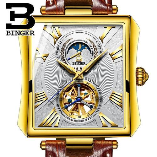 Binger Swiss Square Tourbillon Mechanical Men's Watch B 5071