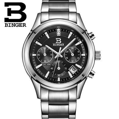 Binger Swiss Alpha Quartz Watch Men B 6019