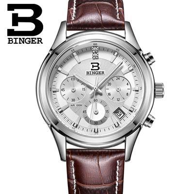 Binger Swiss Alpha Quartz Watch Men B 6019