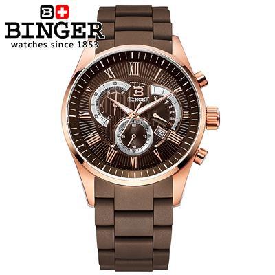 Binger Swiss Silicon Quartz Watch Men B 1123