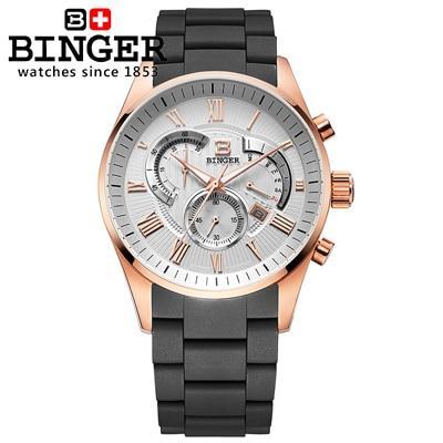 Binger Swiss Silicon Quartz Watch Men B 1123