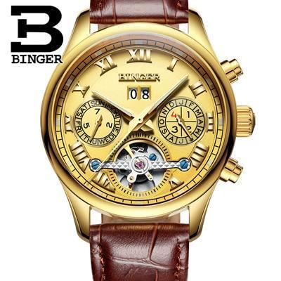 Binger Swiss Tourbillon Mechanical Men's Watch B 8602