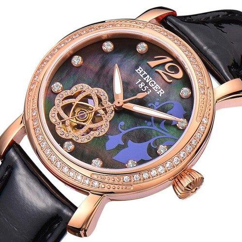 Binger Swiss Tourbillon Mechanical Watch Women B 1132