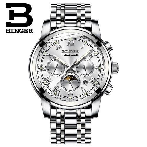 Binger Swiss Mechanical Moon Phase Watch B 1178