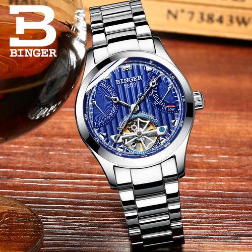 Binger Swiss Super Luxury Tourbillon Mechanical Watch Men B 1171