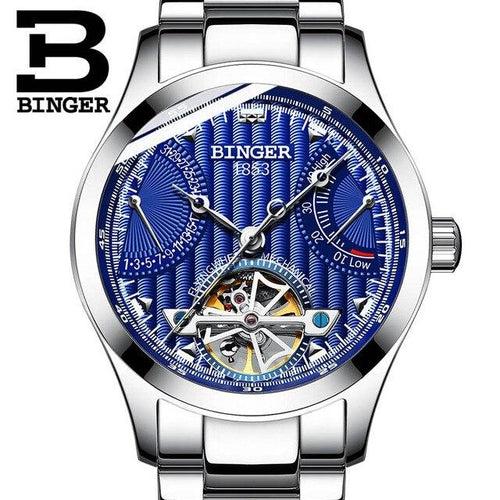 Binger Swiss Super Luxury Tourbillon Mechanical Watch Men B 1171