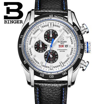 Binger Swiss Chronograph Quarz Watch Men B 1163