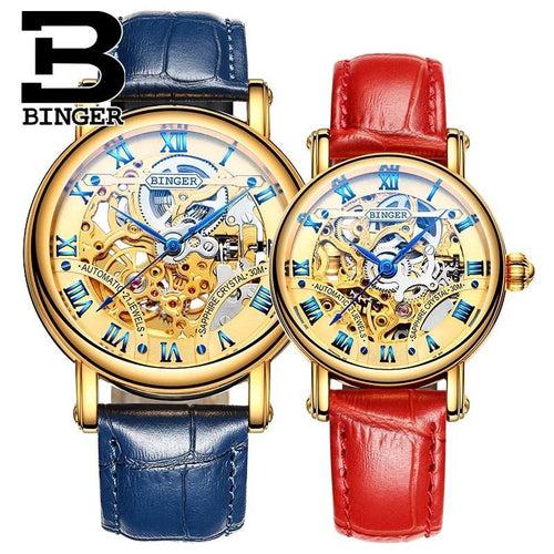 Binger Swiss Hollow Mechanical Couple Watch BS5066HC