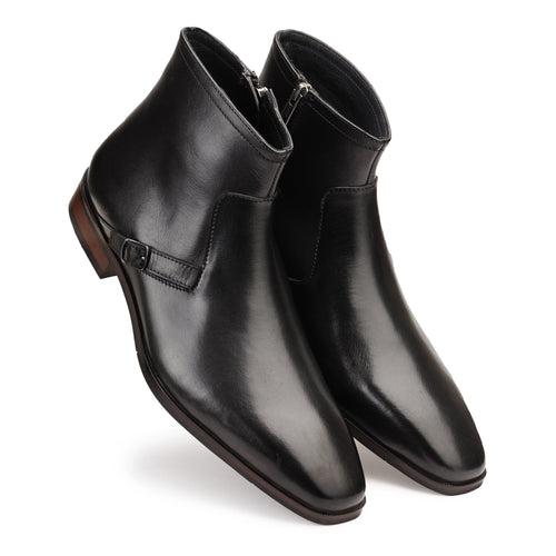 JOE SHU Men's Leather Zipper boot