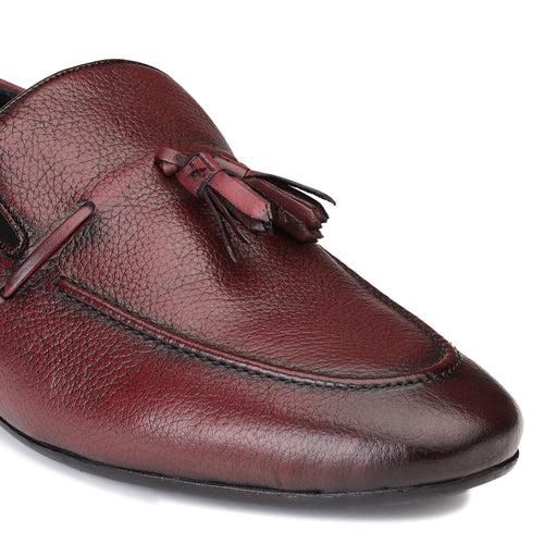 JOE SHU Men's Leather Loafer with Tassel