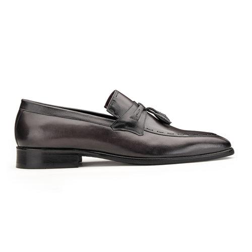 JOE SHU Men's Leather Slip-on Shoe with tassel