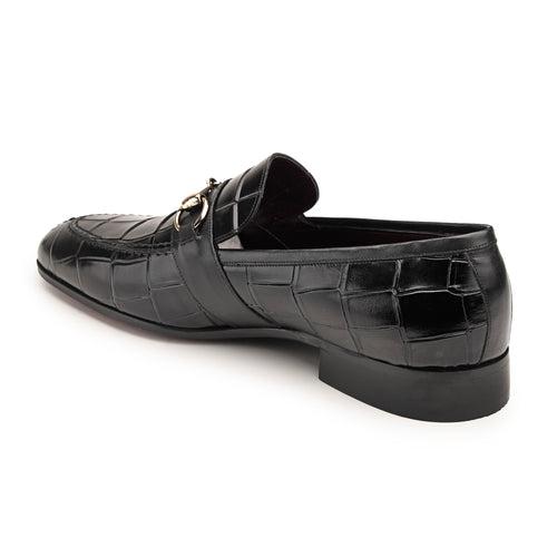 JOE SHU Men's Leather Slip-on Shoe with buckle