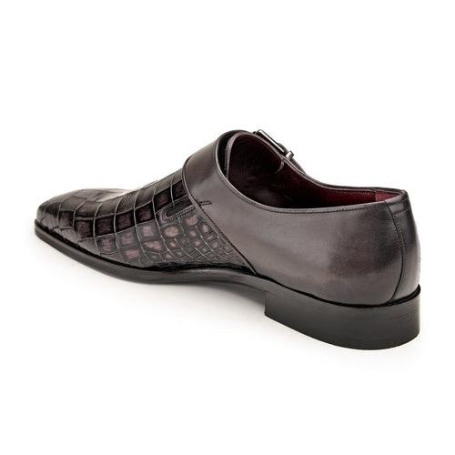 JOE SHU Men's Leather Single Monk Shoe