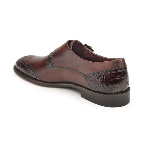 JOE SHU Men's Formal Leather Double Monk