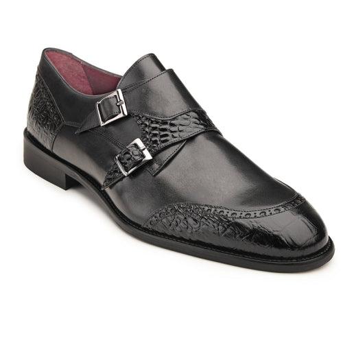 JOE SHU Men's Formal Leather Double Monk