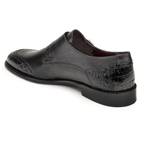 JOE SHU Men's Formal Leather Double Monk